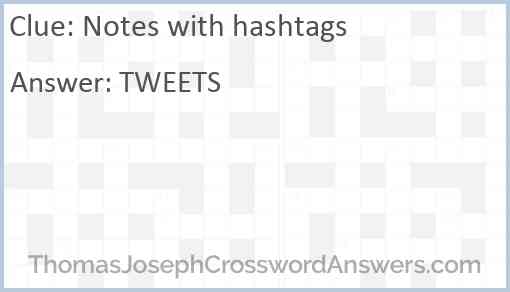 Notes with hashtags Answer