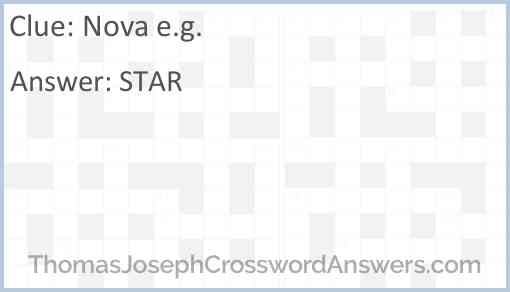 Nova e.g. Answer