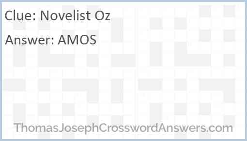 Novelist Oz Answer