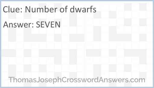 Number of dwarfs Answer