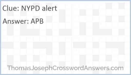 NYPD alert Answer