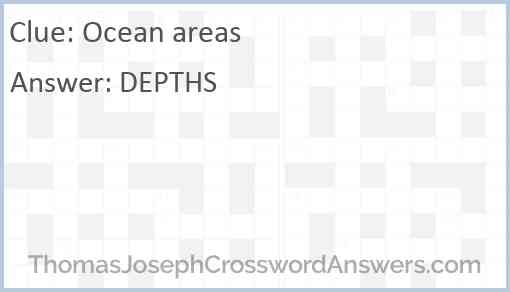 Ocean areas Answer