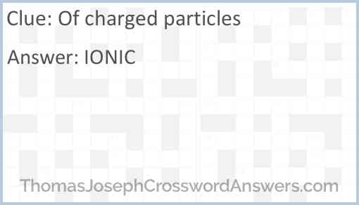 Of charged particles Answer