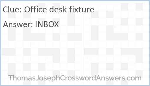 Office desk fixture Answer