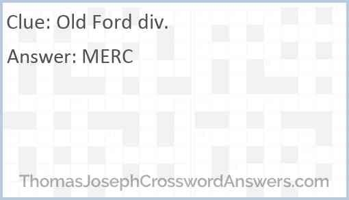 Old Ford div. Answer