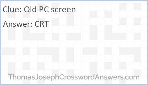 Old PC screen Answer