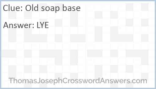 Old soap base Answer