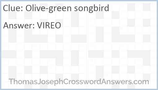 Olive-green songbird Answer