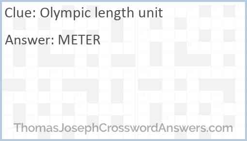 Olympic length unit Answer