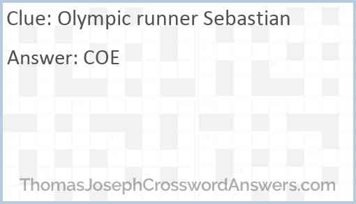 Olympic runner Sebastian Answer