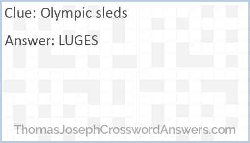 Olympic sleds Answer