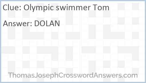 Olympic swimmer Tom Answer