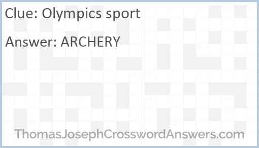 Olympics sport Answer