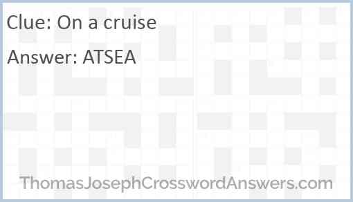 On a cruise Answer