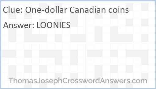 One-dollar Canadian coins Answer