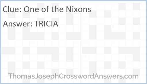 One of the Nixons Answer