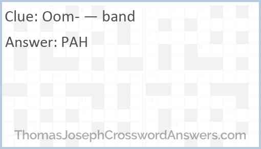 Oom- — band Answer