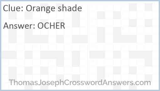 Orange shade Answer