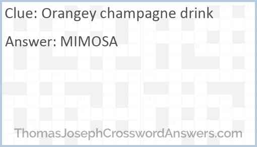 Orangey champagne drink Answer