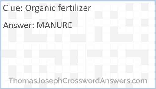Organic fertilizer Answer