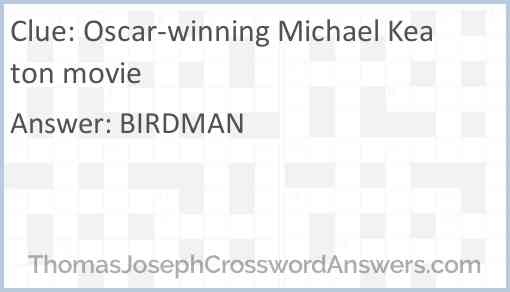 Oscar-winning Michael Keaton movie Answer