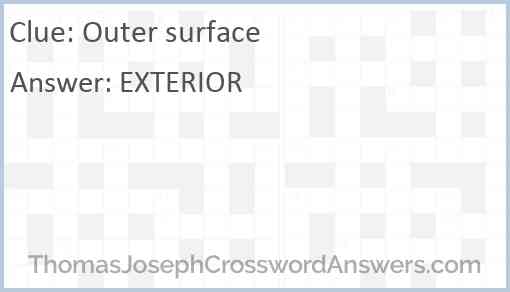 Outer surface Answer