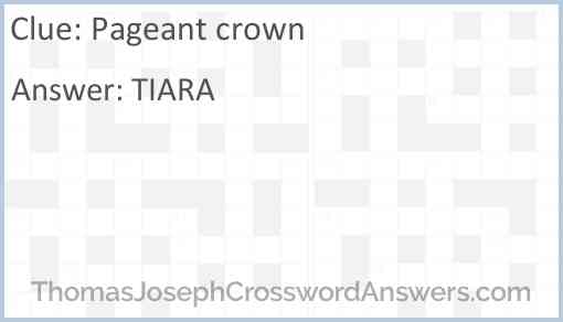Pageant crown Answer