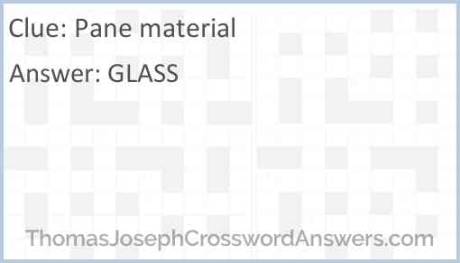 Pane material Answer