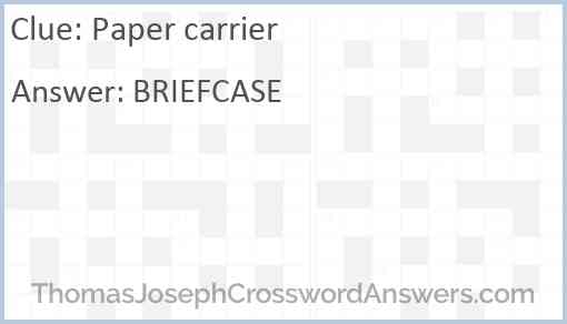 Paper carrier Answer