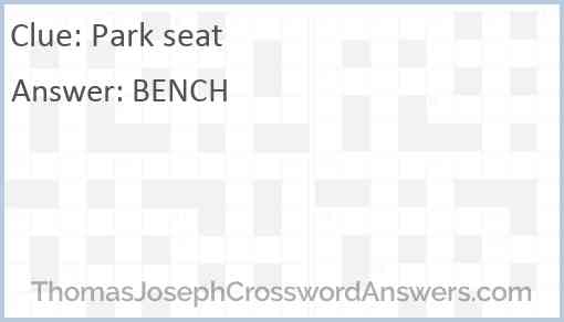 Park seat Answer