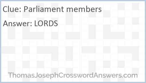 Parliament members Answer