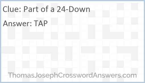 Part of a 24-Down Answer