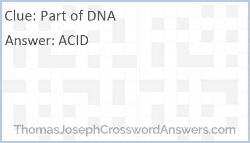 Part of DNA Answer