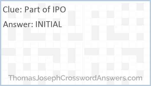 Part of IPO Answer