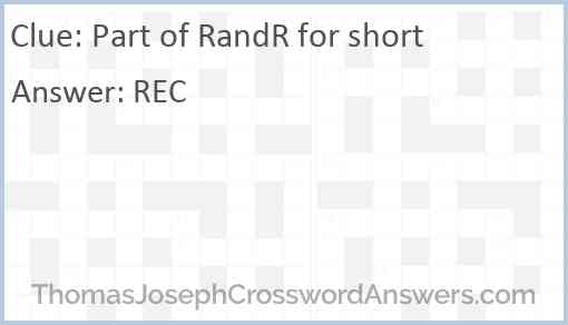 Part of RandR for short Answer