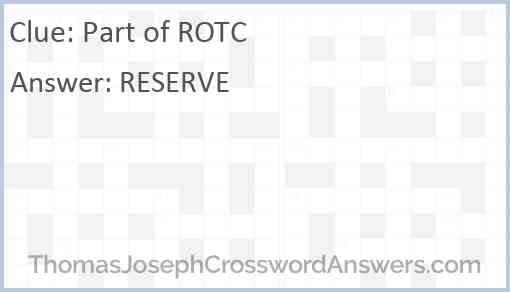 Part of ROTC Answer
