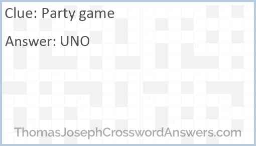 Party game Answer