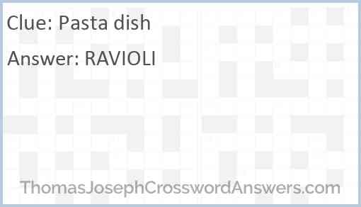 Pasta dish Answer