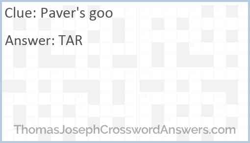 Paver's goo Answer