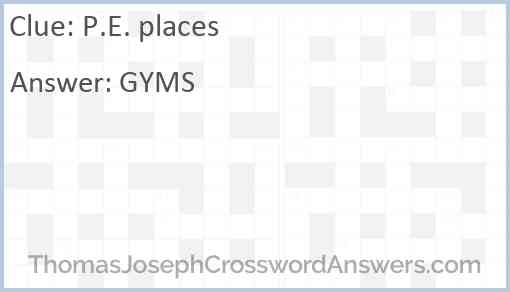 P.E. places Answer