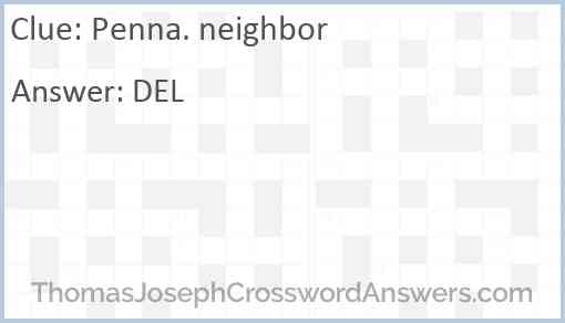 Penna. neighbor Answer