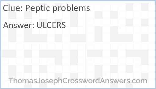 Peptic problems Answer