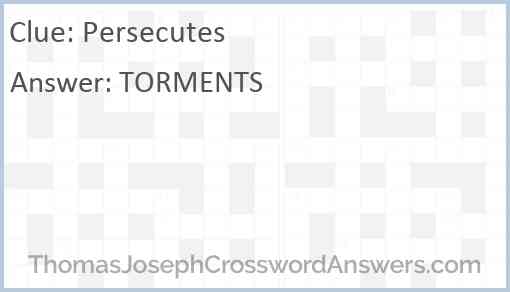Persecutes Answer