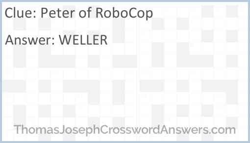 Peter of RoboCop Answer