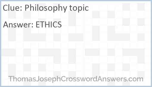 Philosophy topic Answer