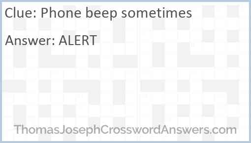 Phone beep sometimes Answer