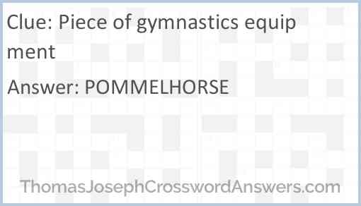Piece of gymnastics equipment Answer