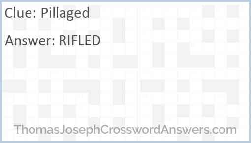 Pillaged Answer