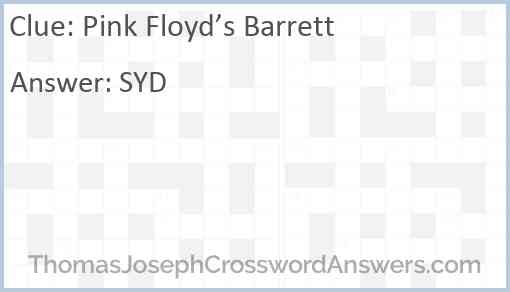 Pink Floyd’s Barrett Answer