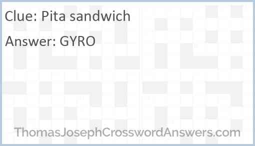 Pita sandwich Answer